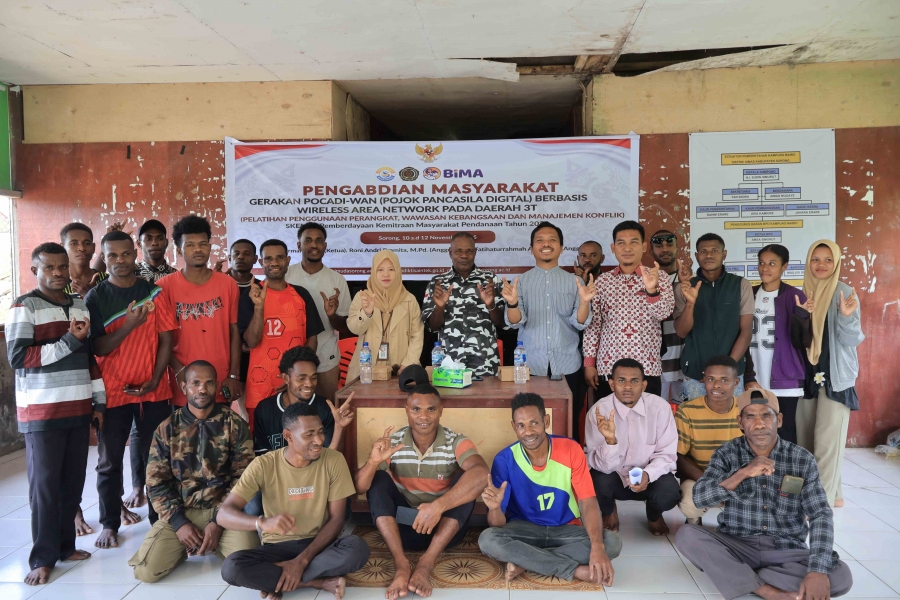 UNIMUDA Sorong Hadirkan POCADI-WAN, Gerakan Digitalisasi Nilai Pancasila di Kampung Maibo